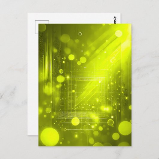 Abstract yellow lights and shapes briefkaart (Voorkant / Achterkant)