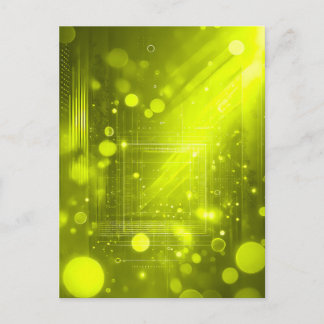 Abstract yellow lights and shapes briefkaart