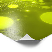 Abstract yellow lights and shapes foto afdruk (Hoek)