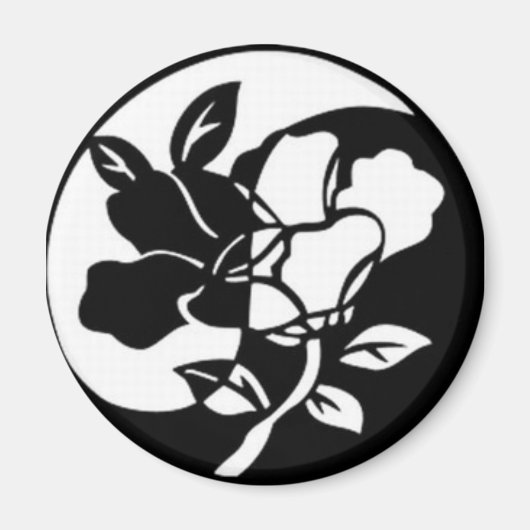 Abstract Yen Yang Locker-, koelkast- of bestandska Magneet (Voorkant)