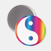 Abstract Yen Yang Locker-, koelkast- of bestandska Magneet (Voorkant / Achterkant)