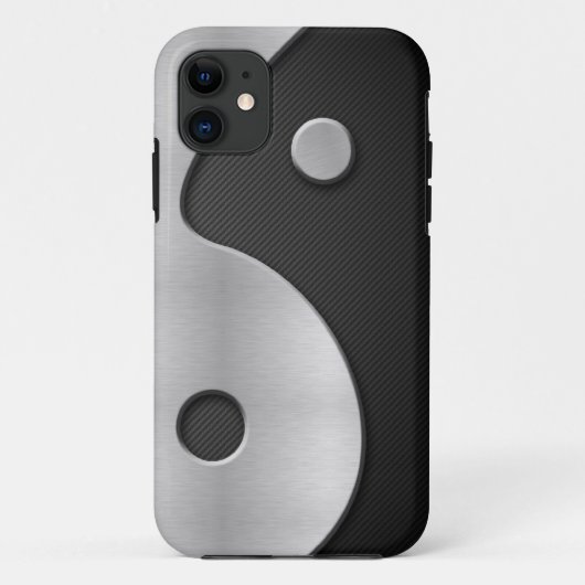 Abstract Yin Yang Carbon en Metal 4G Hoesje (Achterkant)