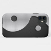 Abstract Yin Yang Carbon en Metal 4G Hoesje (Achterkant (horizontaal))