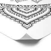 Abstract yin yang mandala Poster voor het kleuren  (Hoek)