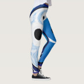Abstract Yin Yang: Modernist Blauw & Wit Leggings (Rechts)