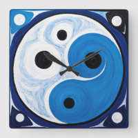 Abstract Yin Yang: Modernist Blauw & Wit