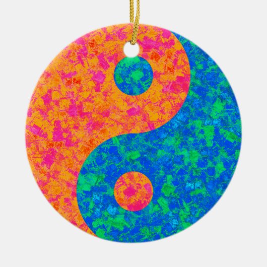 Abstract Yin Yang Ornamnet Keramisch Ornament (Voorkant)