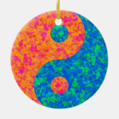 Abstract Yin Yang Ornamnet Keramisch Ornament (Achterkant)