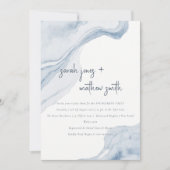 Abstract zacht blauw Zee kuststrand Verloving Kaart (Voorkant)