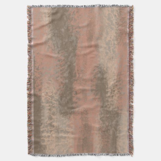 Abstract Zacht Hues Bruin Blush Beige Deken (Voorkant Verticaal)