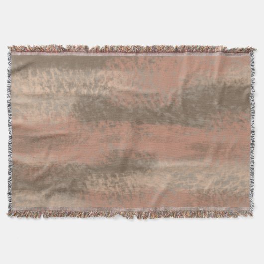 Abstract Zacht Hues Bruin Blush Beige Deken (Voorkant)