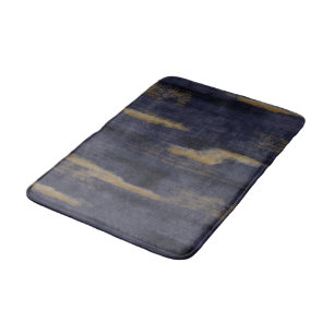 Abstract Zacht Hues Deep Blue & Gold Badmat