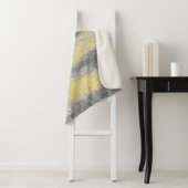 Abstract Zacht Hues Geel Sherpa Deken (In situ)