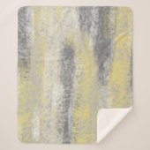 Abstract Zacht Hues Geel Sherpa Deken (Voorkant)