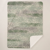 Abstract Zacht Hues Gray Beige Moss & Stone Sherpa Deken (Voorkant)