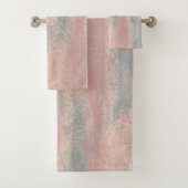 Abstract Zacht Hues Gray Beige Roze Bath Mat Bad Handdoek (Insitu)
