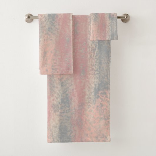 Abstract Zacht Hues Gray Beige Roze Bath Mat Bad Handdoek (Insitu)