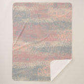 Abstract Zacht Hues Gray Beige Roze Sherpa Deken (Voorkant)