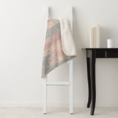 Abstract Zacht Hues Gray Beige Roze Sherpa Deken (In situ)