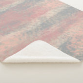 Abstract Zacht Hues Gray Beige Roze Sherpa Deken (3/4)