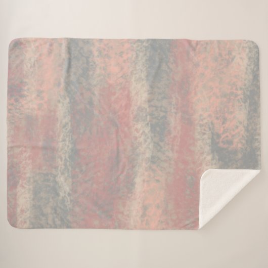Abstract Zacht Hues Gray Beige Roze Sherpa Deken (Voorkant (horizontaal))