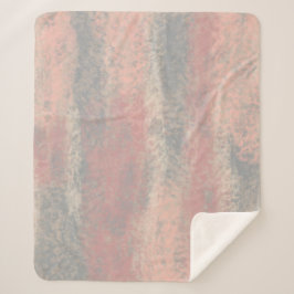 Abstract Zacht Hues Gray Beige Roze Sherpa Deken