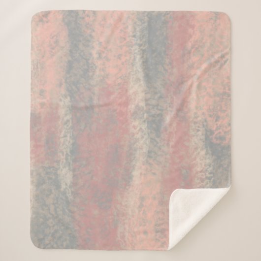 Abstract Zacht Hues Gray Beige Roze Sherpa Deken (Voorkant)