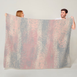 Abstract Zacht Hues Gray Beige Roze Vleekbank Fleece Deken