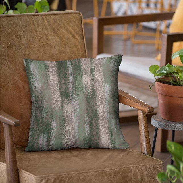 Abstract Zacht Hues Grey Beige Green Kussen (Creator heeft geüpload)