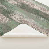 Abstract Zacht Hues Grey Beige Green Sherpa Deken (3/4)