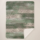 Abstract Zacht Hues Grey Beige Green Sherpa Deken (Voorkant)