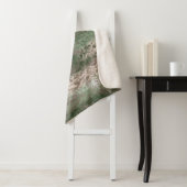 Abstract Zacht Hues Grey Beige Green Sherpa Deken (In situ)