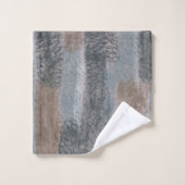 Abstract Zacht Hues Grey Beige Steel Blue & Brown Bad Handdoek (Wasdoekje)