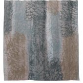 Abstract Zacht Hues Grey Beige Steel Blue & Brown Douchegordijn (Voorkant)