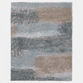 Abstract Zacht Hues Grey Beige Steel Blue & Brown Fleece Deken (Voorkant)