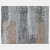 Abstract Zacht Hues Grey Beige Steel Blue & Brown Fleece Deken (Voorkant (Horizontaal))
