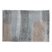 Abstract Zacht Hues Grey Beige Steel Blue & Brown Kussensloop (Achterkant-Links)