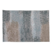 Abstract Zacht Hues Grey Beige Steel Blue & Brown Kussensloop (Achterkant-Rechts)
