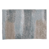 Abstract Zacht Hues Grey Beige Steel Blue & Brown Kussensloop (Voorkant-Rechts)