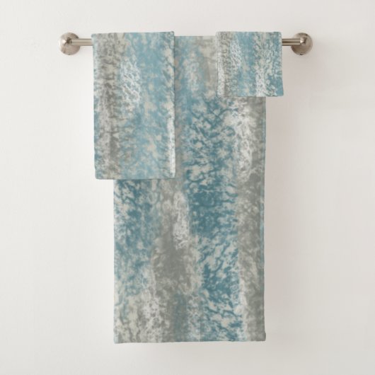 Abstract Zacht Hues Grey Blauwgroen Bad Handdoek (Insitu)