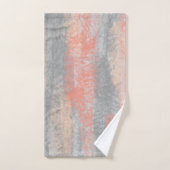 Abstract Zacht Koraal Peach Grey Bad Handdoek (Handdoek)