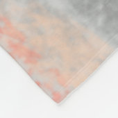 Abstract Zacht Koraal Peach Grey Fleece Deken (Hoek)