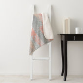 Abstract Zacht Koraal Peach Grey Sherpa Deken (In situ)