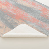 Abstract Zacht Koraal Peach Grey Sherpa Deken (3/4)