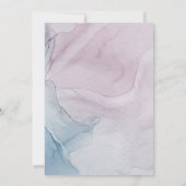 *~* Abstract zacht pasta droog Roos roze blauw Kaart (Achterkant)