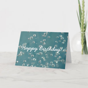 Abstract zacht water, vrolijke verjaardag! kaart