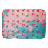 Abstract Zachte Memory Foam, Wilde Paarden Badmat (Voorkant)