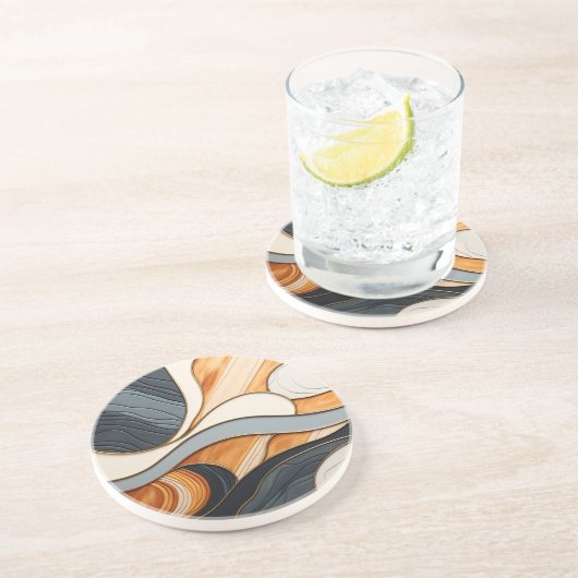 Abstract zandsteen Onderzetter (Zijkant)