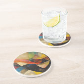 Abstract Zandsteen Onderzetter (Zijkant)