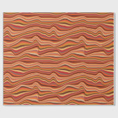 Abstract zandsteenkleurig golfpatroon cadeaupapier (Vlak)